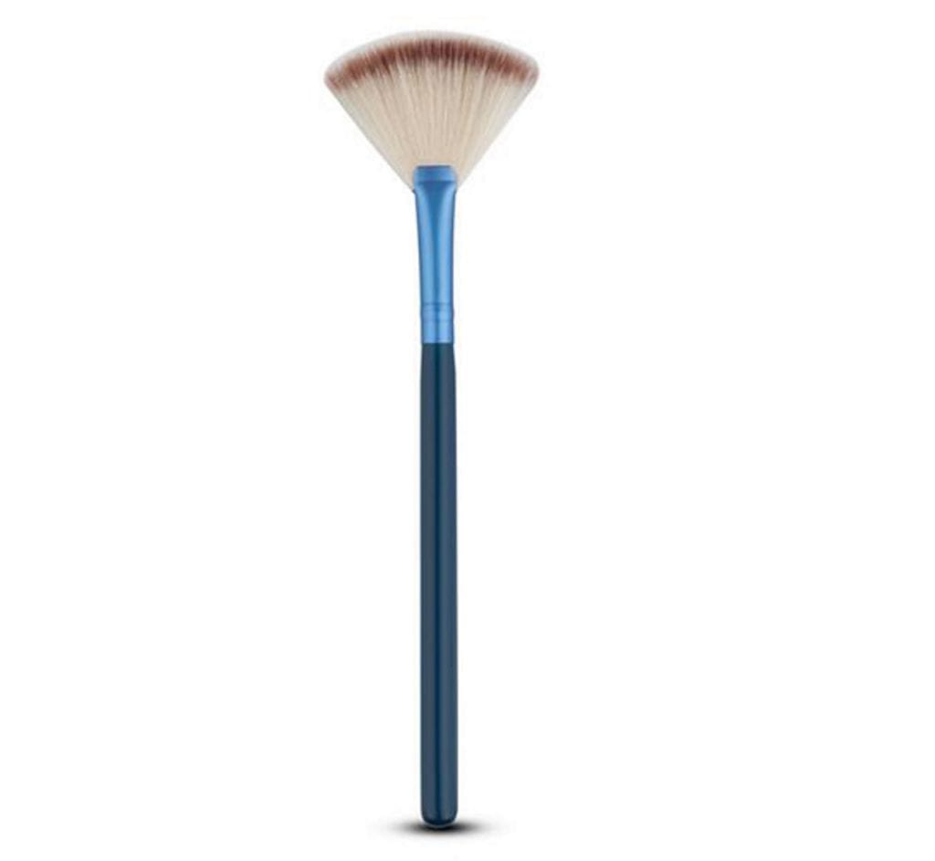 Glowii Blue Small Fan Brush Colour Zone Cosmetics