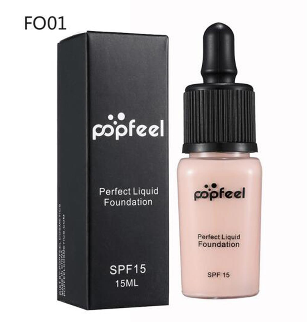 PopFeel Liquid Foundation Concealer FO01 Colour Zone Cosmetics