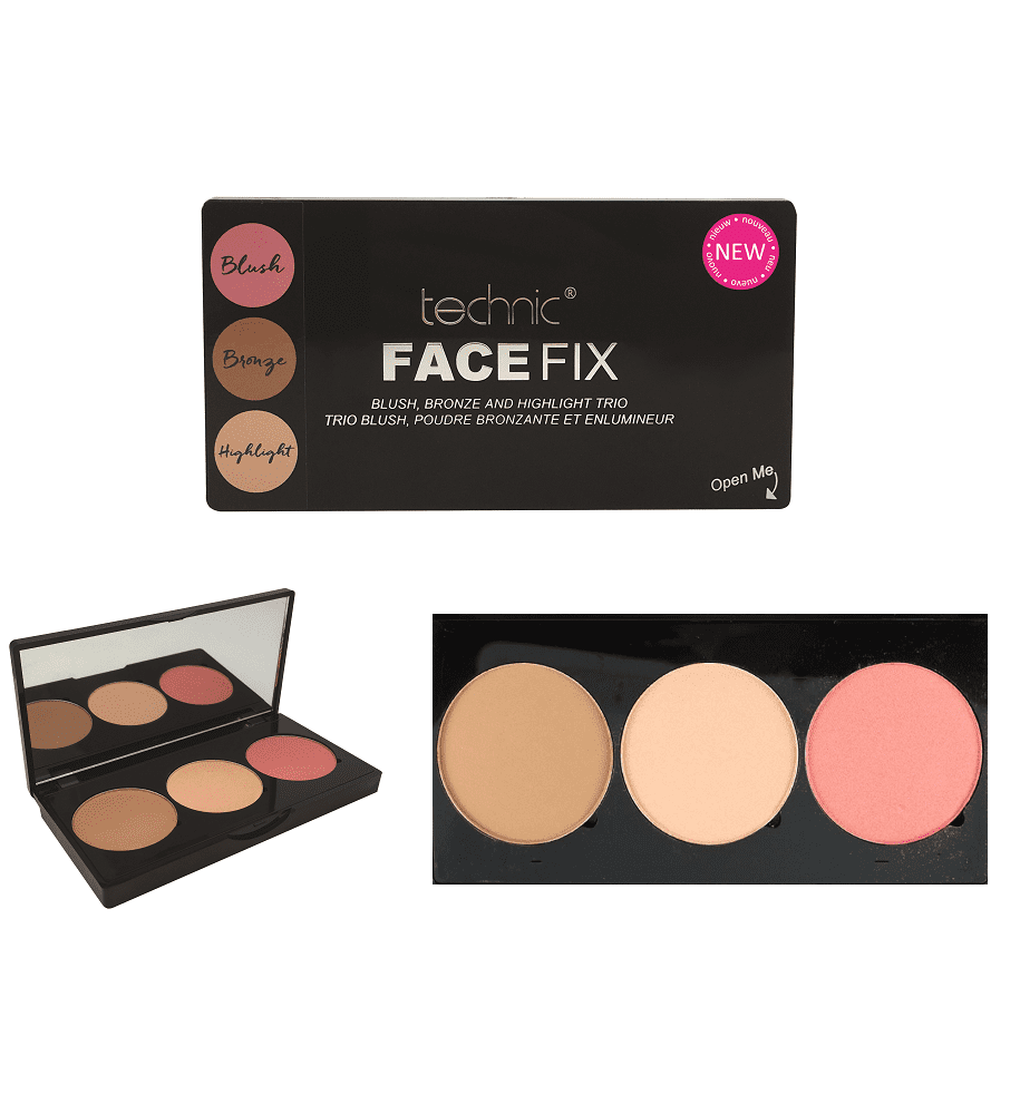 Technic Face Fix Blush, Bronze and Highlight Trio