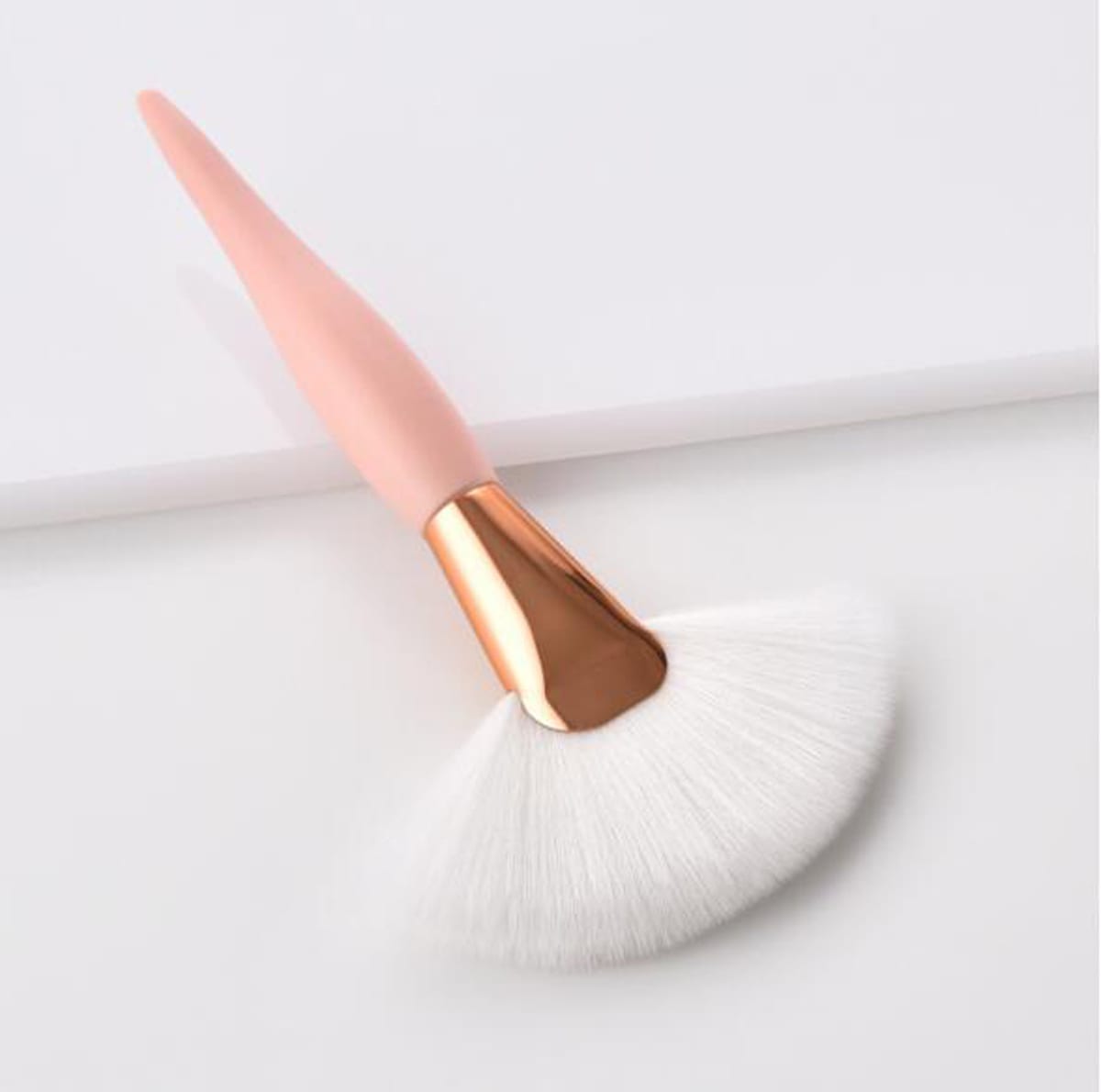 Glowii Large + Small Pink Fan Makeup Brush Colour Zone Cosmetics