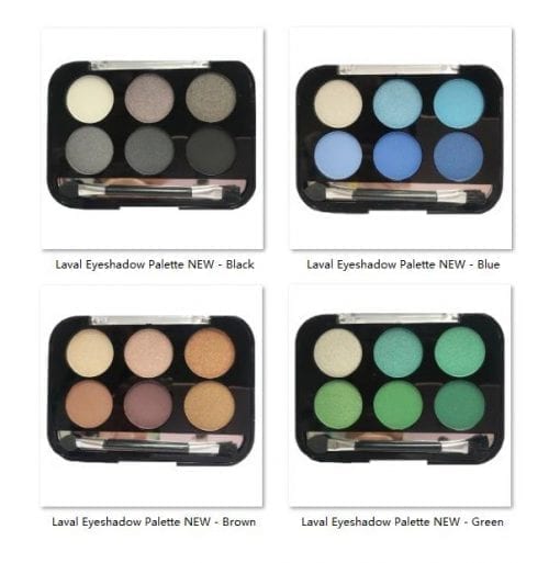 Laval 6 Colours Eyeshadow Palette 4pcs - Colour Zone Cosmetics