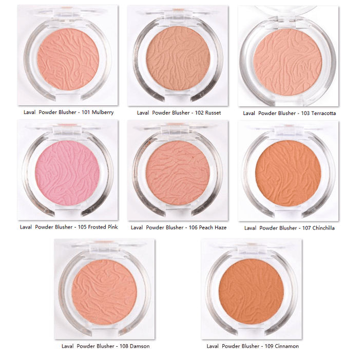 Laval Powder Compact Blusher 8pcs (one shade each)