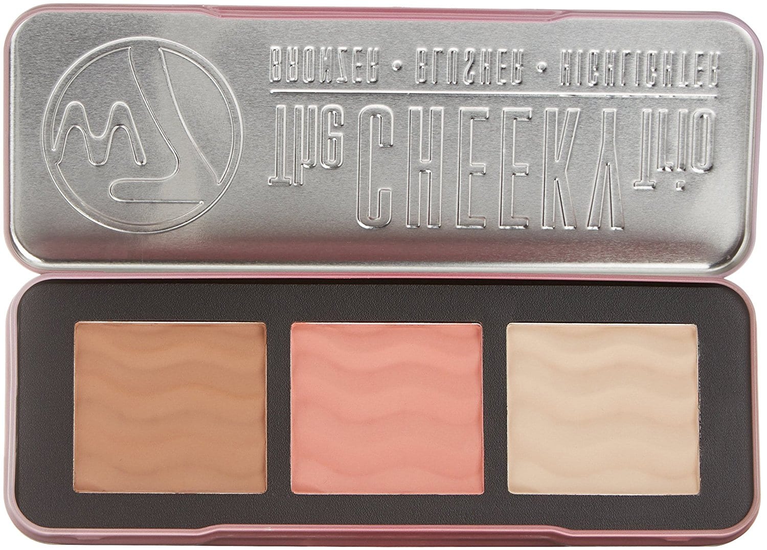 W7 The Cheeky Trio Bronzer, Blusher, Highlighter Palette Colour Zone
