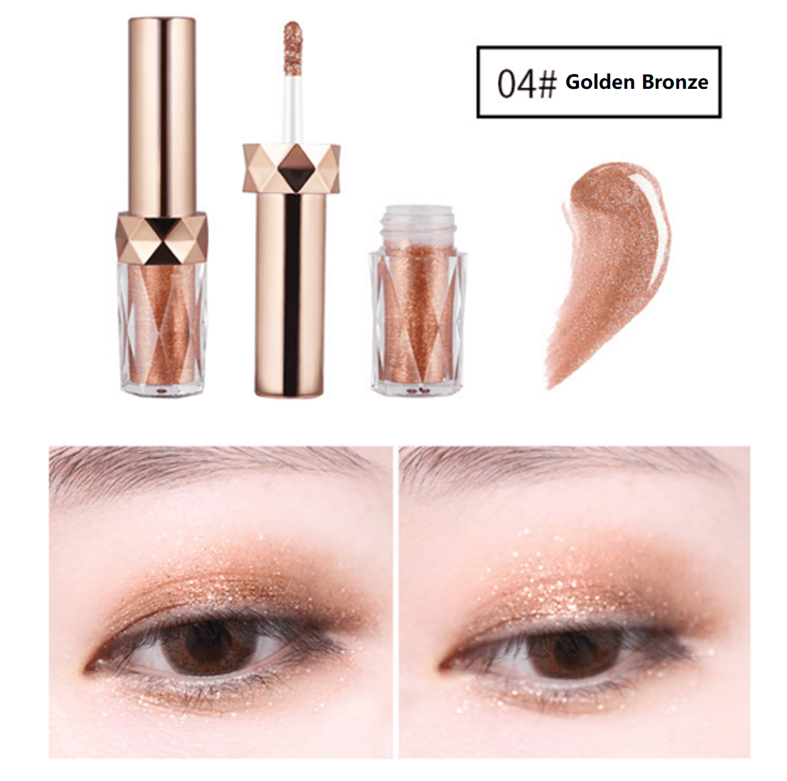 YanQiNa High Shine Sparkle Liquid Eyeshadow - #04