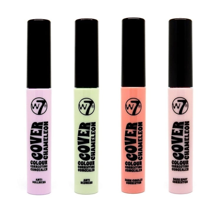 W7 Cover Chameleon Colour Correcting Concealer 4pcs