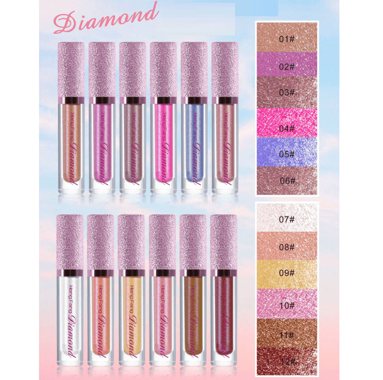 Heng Fang Long-Lasting Lip Gloss Liquid Eyeshadow 12pcs