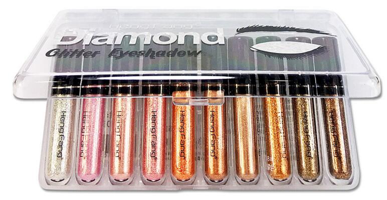 HengFang 10pcs Diamond Glitter Liquid Eyeshadow Set 3