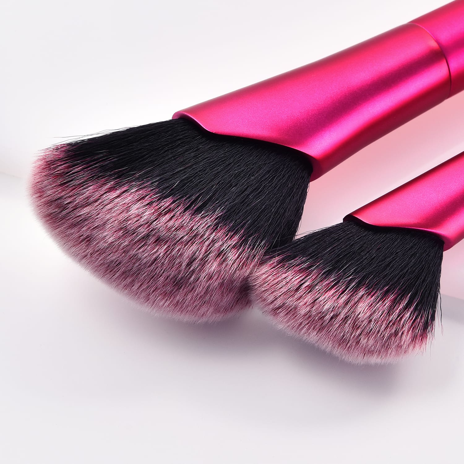 Glowii 2pcs HotPink Face Blending Application Brush Set Colour Zone