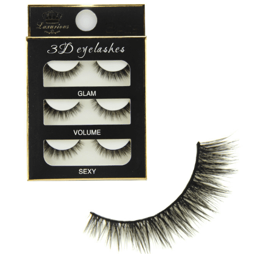Luxurious 3D False Eyelashes 3 Pairs Pack - Z3D10