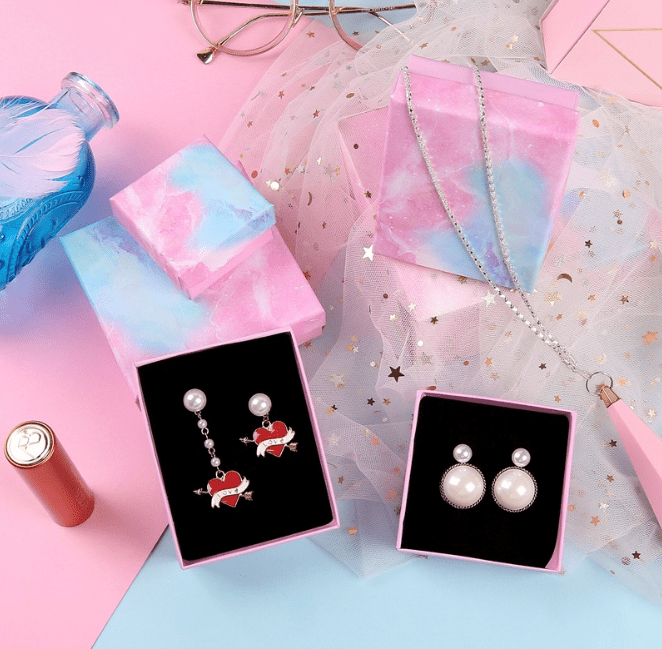 Colourful Marble Gift Box & Bag for Jewelry & Small Items (various options) - Image 6