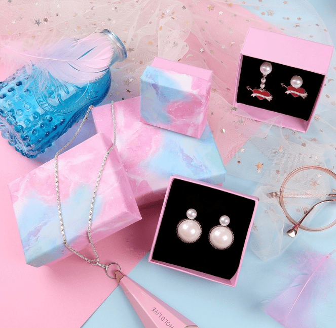 Colourful Marble Gift Box & Bag for Jewelry & Small Items (various options) - Image 5