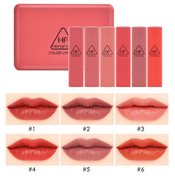 Heng Fang 6pcs Matte Mini Creamy Lipstick Set 1