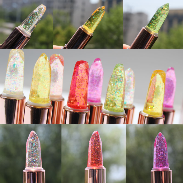 MinFei Elegant Glitter Jelly Colour Changing Lipstick 6