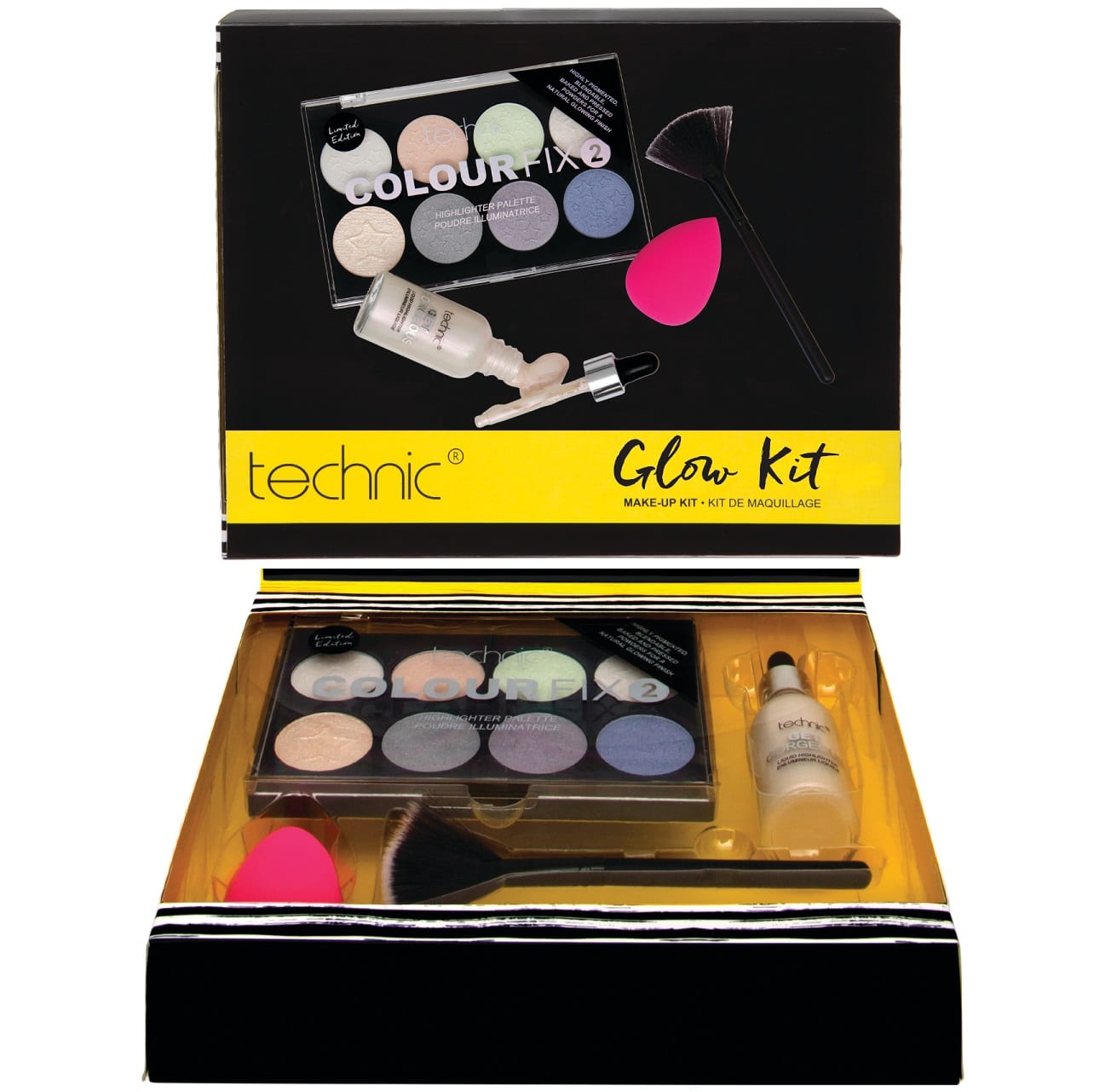 Technic Glow Kit Highlighter Makeup Gift Set 999213 Colour Zone Cosmetics
