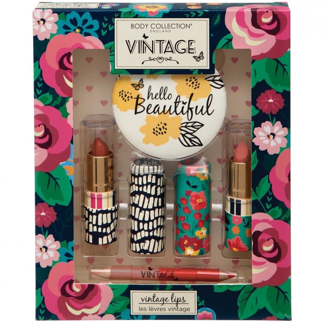 Vintage by Body Collection Vintage Lips Gift Set 999603 (Floral Package