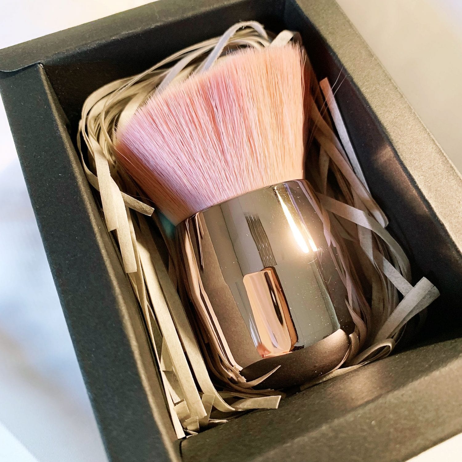 Rosy Pink Large Kabuki Brush Flat Angled (boxed) Colour Zone Cosmetics