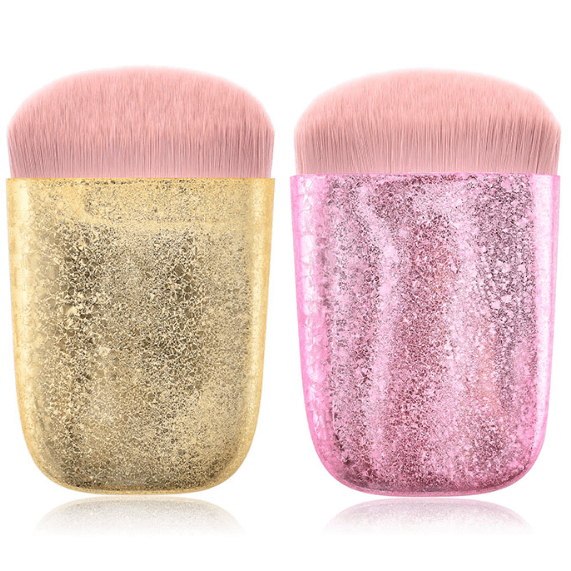 Glowii Wide Shimmer MultiPurpose Makeup Brush with Pink Hair (various colours to choose