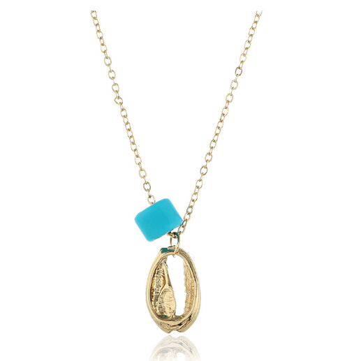 Gold Colour Single Seashell Necklace WXL072