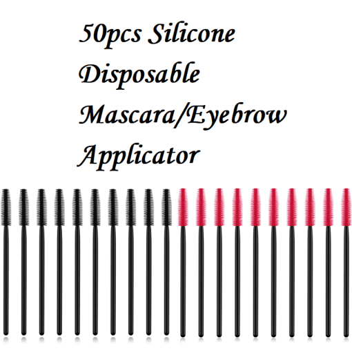 Glowii 50pcs Silicone Disposable Mascara/Eyebrow Applicator (various