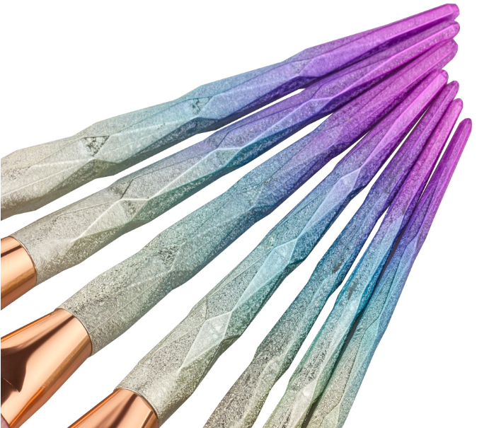 Glowii 7pcs Diamond Shimmer Makeup Brush Set - Image 4