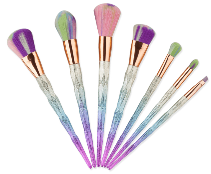 Glowii 7pcs Diamond Shimmer Makeup Brush Set - Image 2