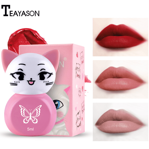 Teayason Cute Pink Cat Matte Liquid Lipstick