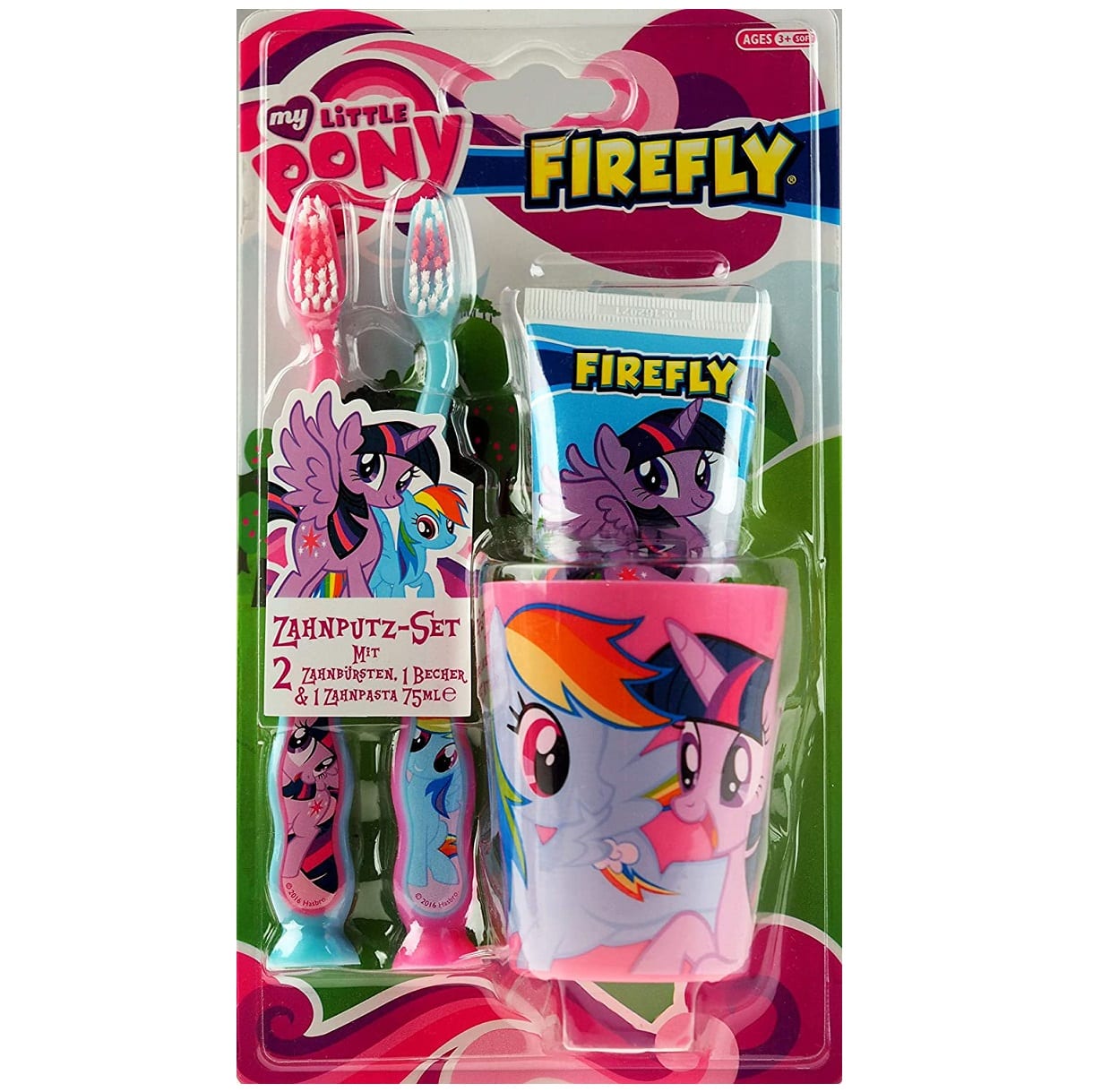 My Little Pony Dental Set Toothbrush x 2, Toothpaste & Beaker Cup