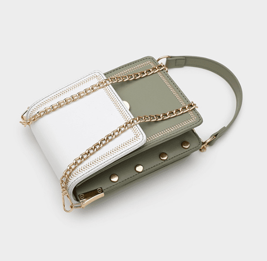 Artificial Leather Flap Top Crossbody Chain Bag QZH-8581 (various colours to choose) - Image 4