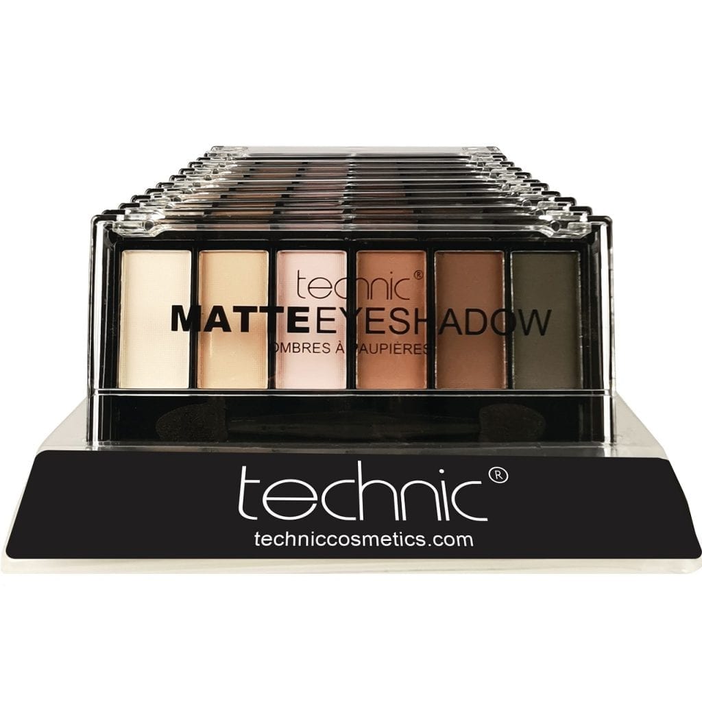 Technic 6 Colours Eyeshadow Palette Matte (12 units with tray