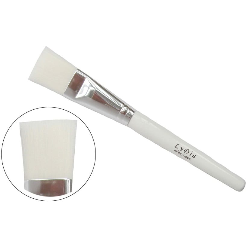 LyDia White Wooden Handle Facial Face Mask Brush Colour Zone Cosmetics