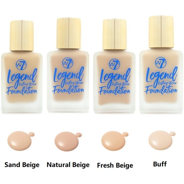 W7 Legend Lasting Wear Foundation (various shades to choose) Colour Zone Cosmetics