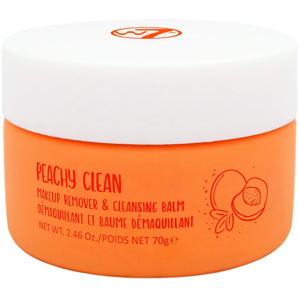 W7 Peachy Clean Makeup Remover and Cleansing Balm 70g Colour Zone