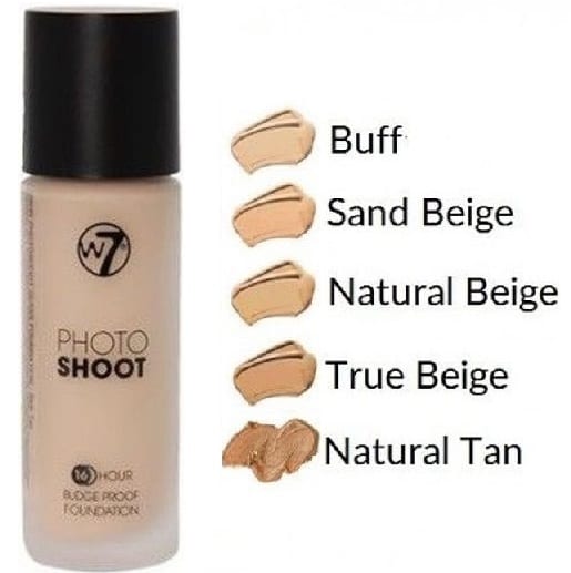 W7 16 Hour Photoshoot Budge Proof Foundation (various shades to choose) Colour Zone Cosmetics