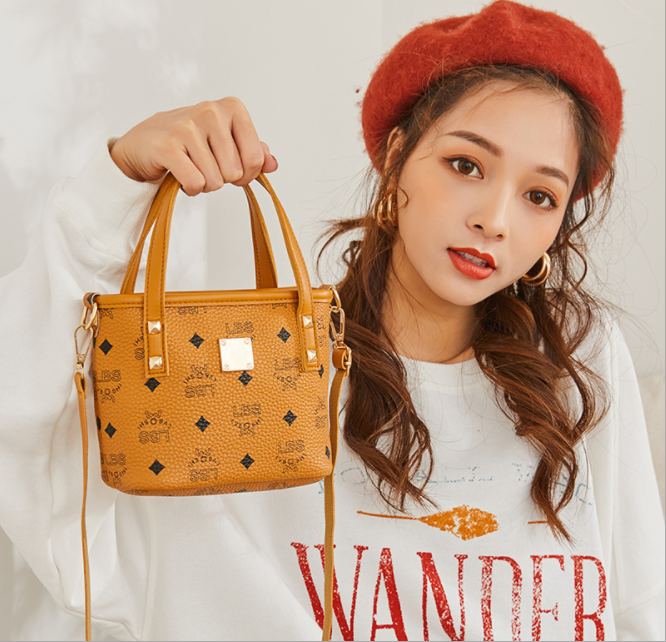 Mini Artificial Leather Crossbody Tote Bag with Handle B616 (various