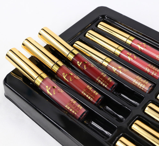 Langmanni 12pcs Classic Tint Soft Matte Liquid Lipstick Set L9800 - Image 2