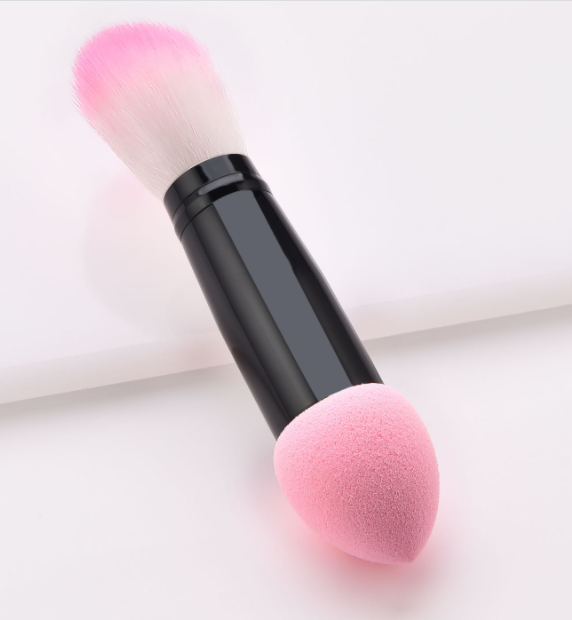 Glowii PinkBlack DoubleSided Makeup Brush n Applictor Colour Zone