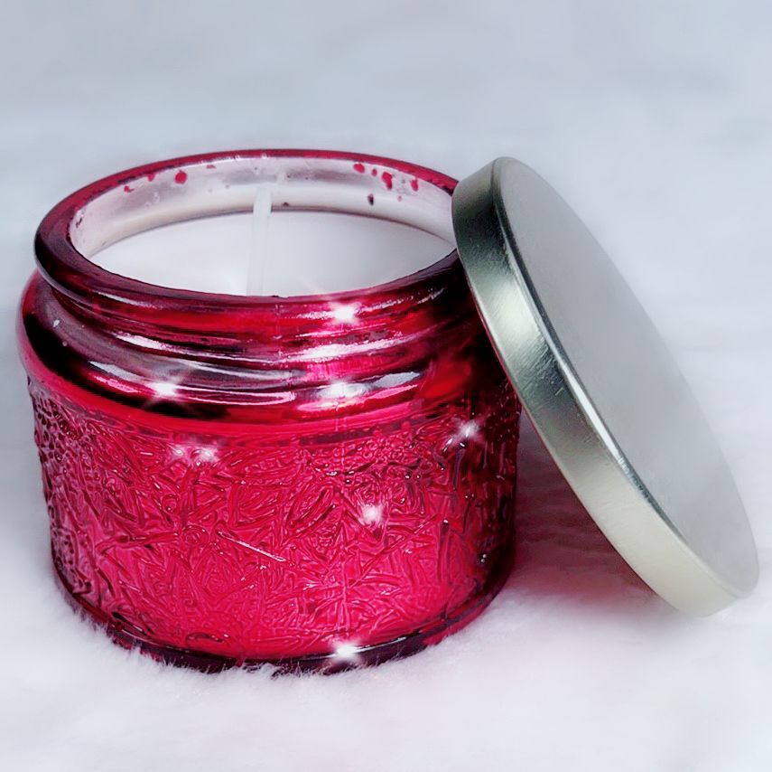 Candlelight Wax Filled Small Candle Pot with Metal Lid Berry Scent 100g