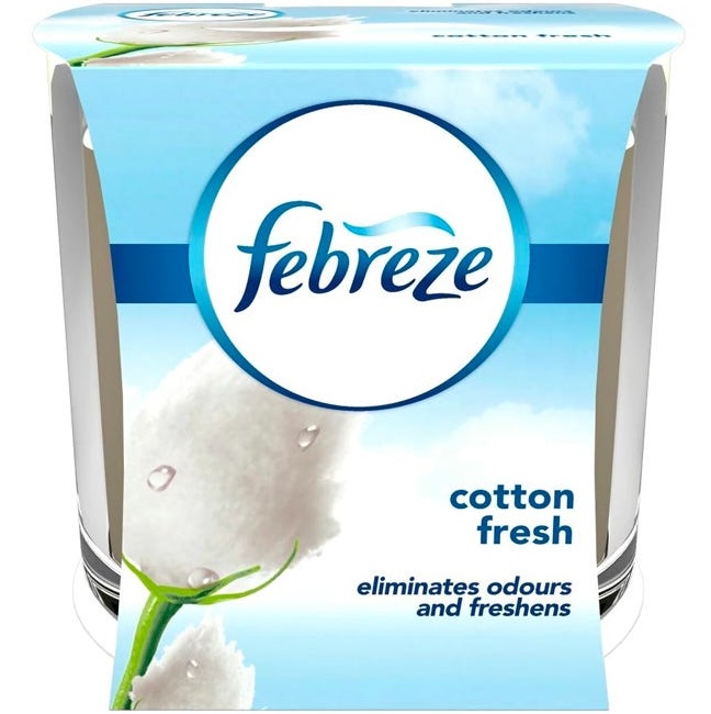 Febreze Scented Candle 100g Cotton Fresh Colour Zone Cosmetics