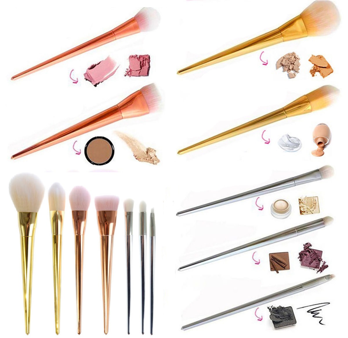 7pcs Essential Makeup Brush Set 1