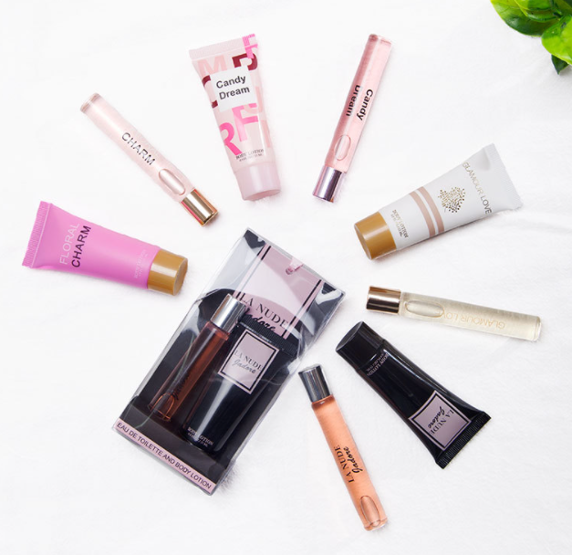 Roll On Perfume + Perfumed Body Lotion Set Colour Zone Cosmetics