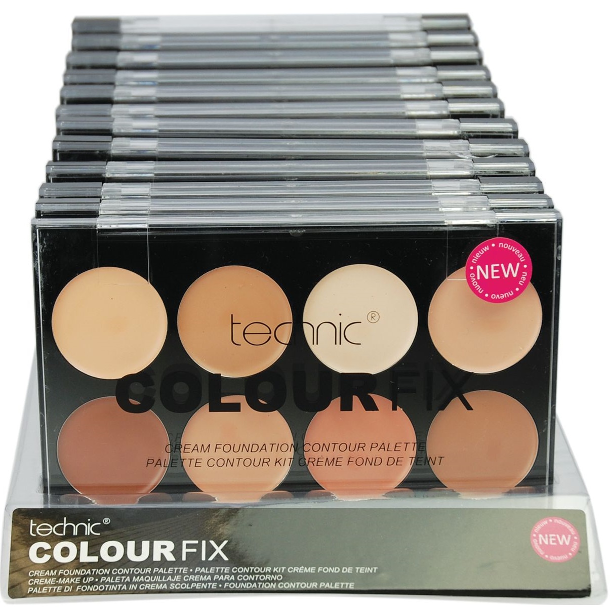 Technic ColourFix 8 Colours Cream Foundation Contour Palette (12 units
