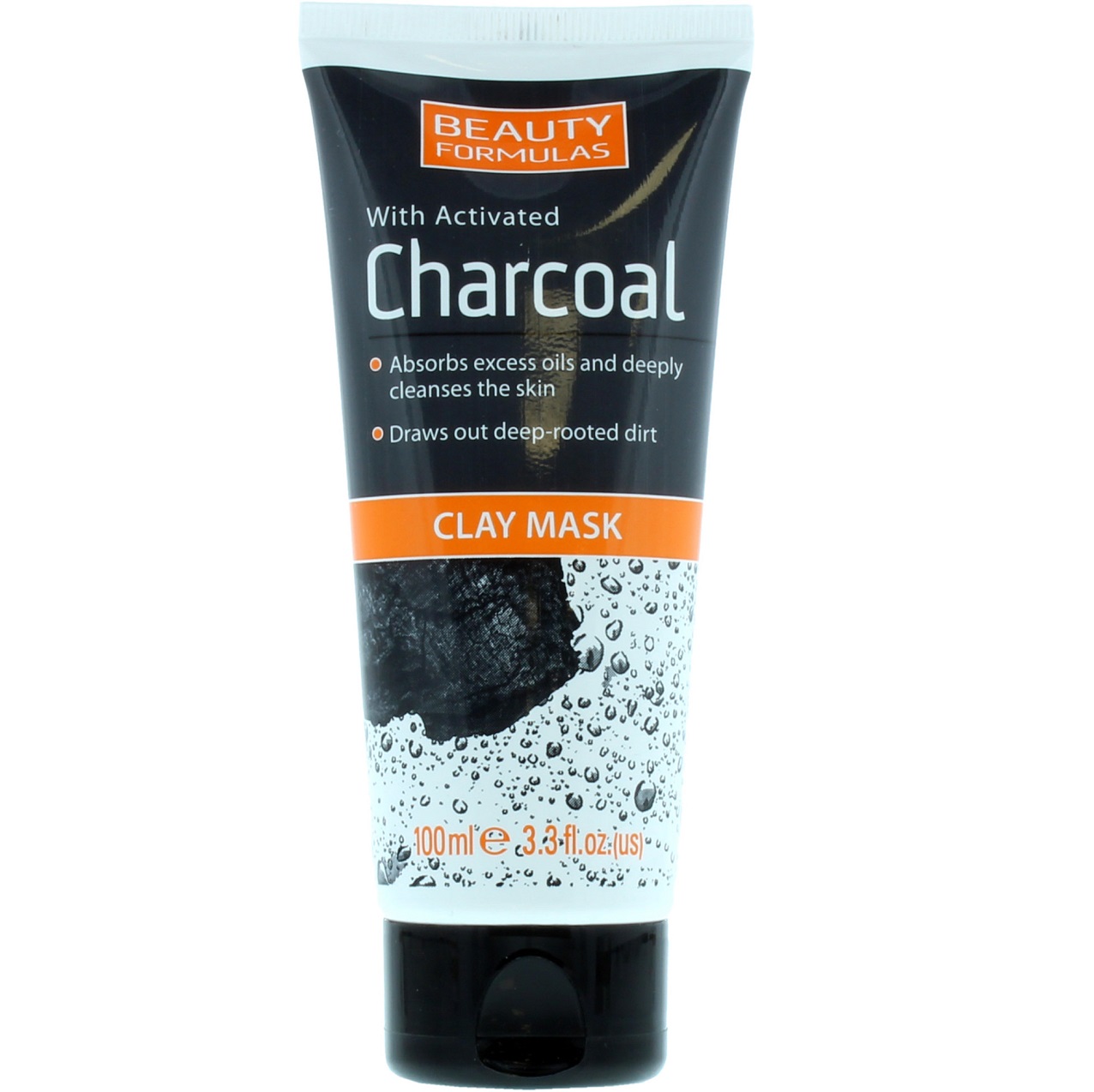 Beauty Formulas Charcoal Clay Face Mask 100ml Colour Zone Cosmetics
