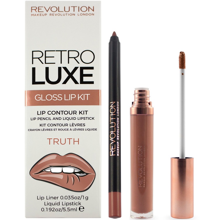 Revolution Retro Luxe Gloss Lip Contour Kit Truth Colour Zone Cosmetics