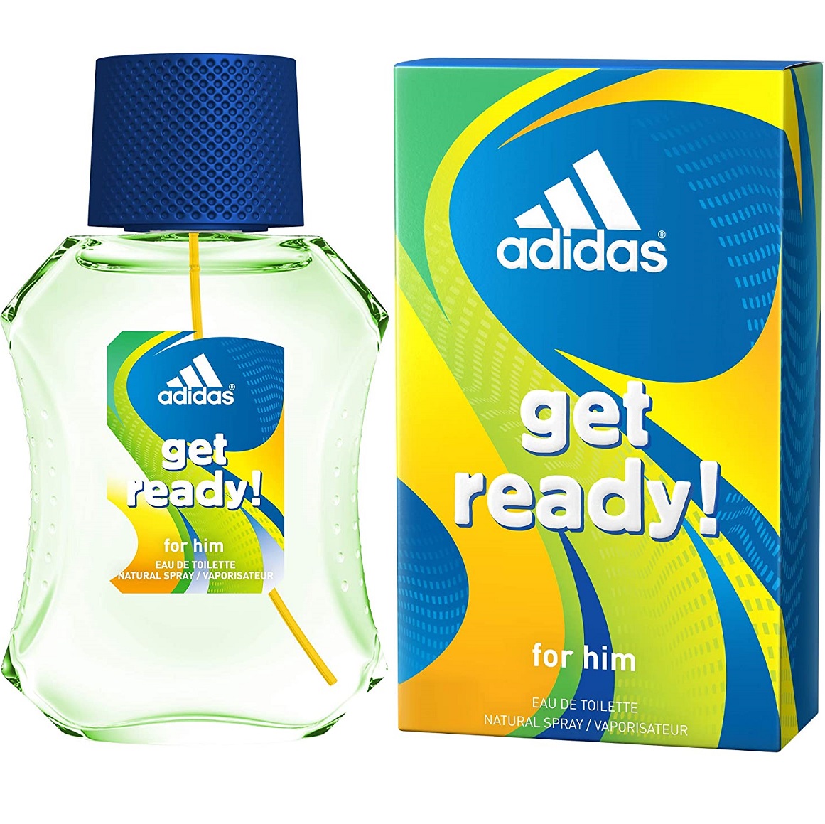 Adidas Get Ready Eau De Toilette Perfume For Him 50ml Colour Zone Cosmetics