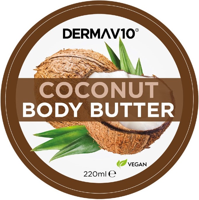Derma V10 Body Butter 220ml Coconut Colour Zone Cosmetics