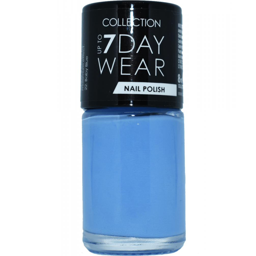 Collection Up To 7 Day Wear Nail Polish Baby Blue Colour Zone Cosmetics