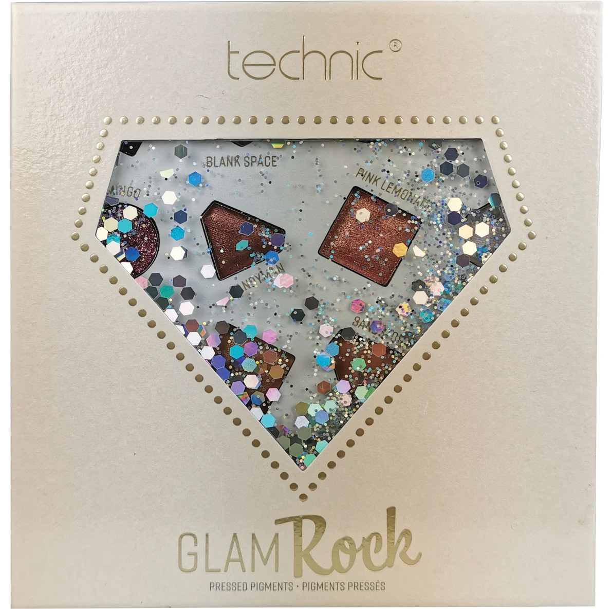 Technic 16 Colours Glam Rock Eyeshadow Palette Colour Zone Cosmetics