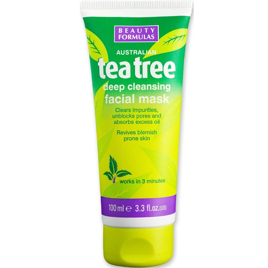 Beauty Formulas Tea Tree Deep Cleansing Face Mask 100ml Colour Zone