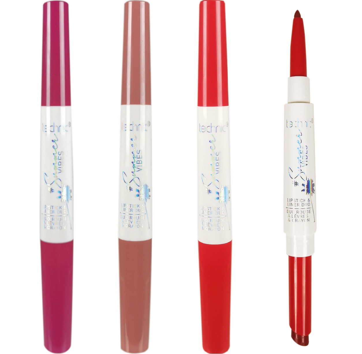Technic Summer Vibes Lipstick & Lip Liner Duo (various shades) Colour