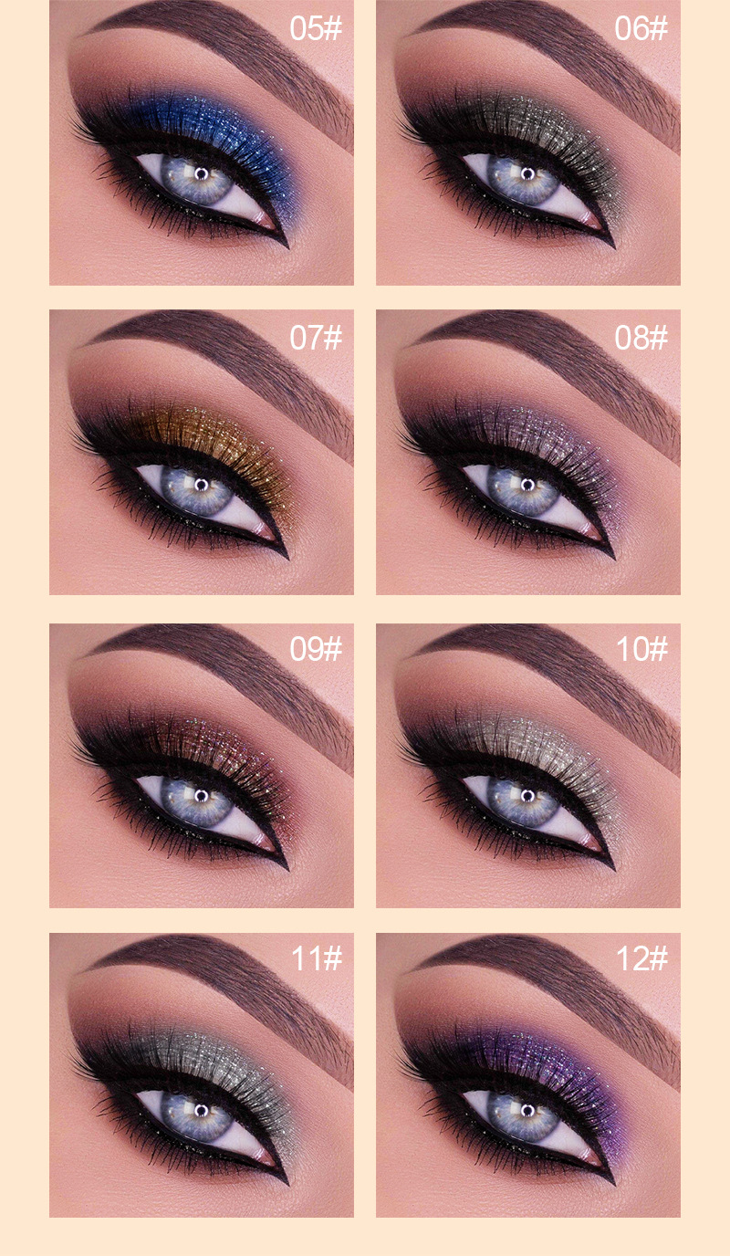 Dragon Ranee 12pcs Glitter Eyeshadow Pencil Gift Set Colour Zone